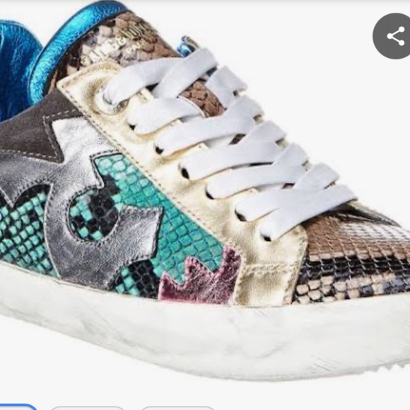 ZADIG & VOLTAIRE PARIS multi media reptile design sneaker, 37/6 - Picture 7 of 10